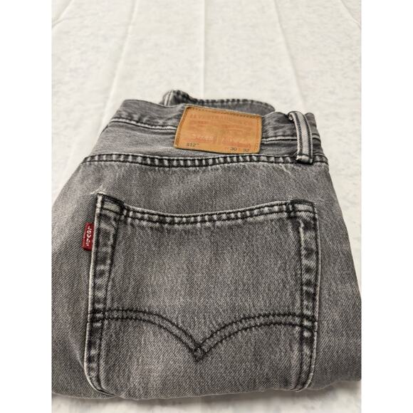 Men's Charcoal Grey Levi 512 Slim Fit Tapered Jeans Size 30 X 28 - Picture 1 of 10